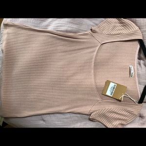 Reformation Bardot top Blush